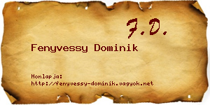 Fenyvessy Dominik névjegykártya