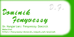 dominik fenyvessy business card